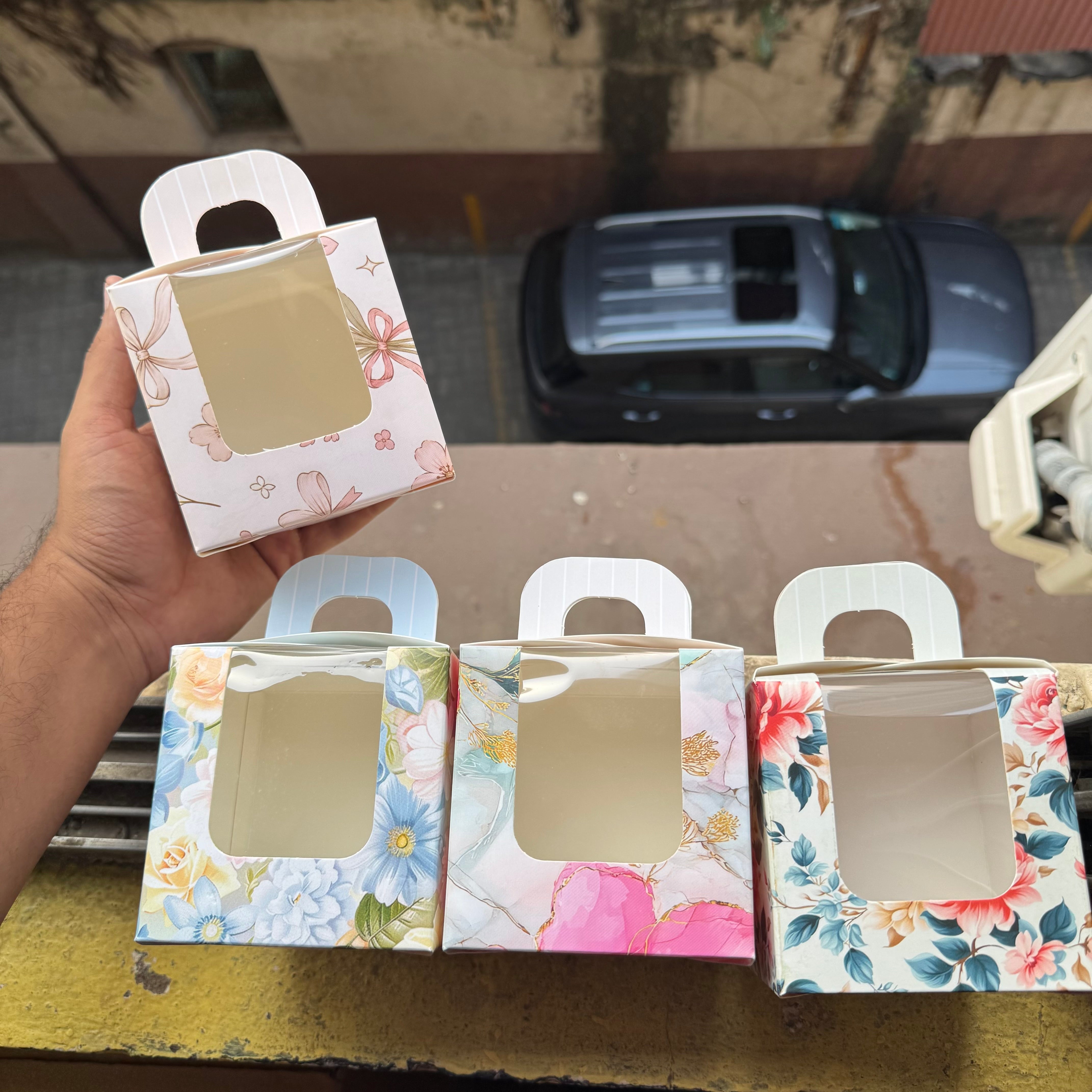 Floral Window Box for Jar Candle (10pc)