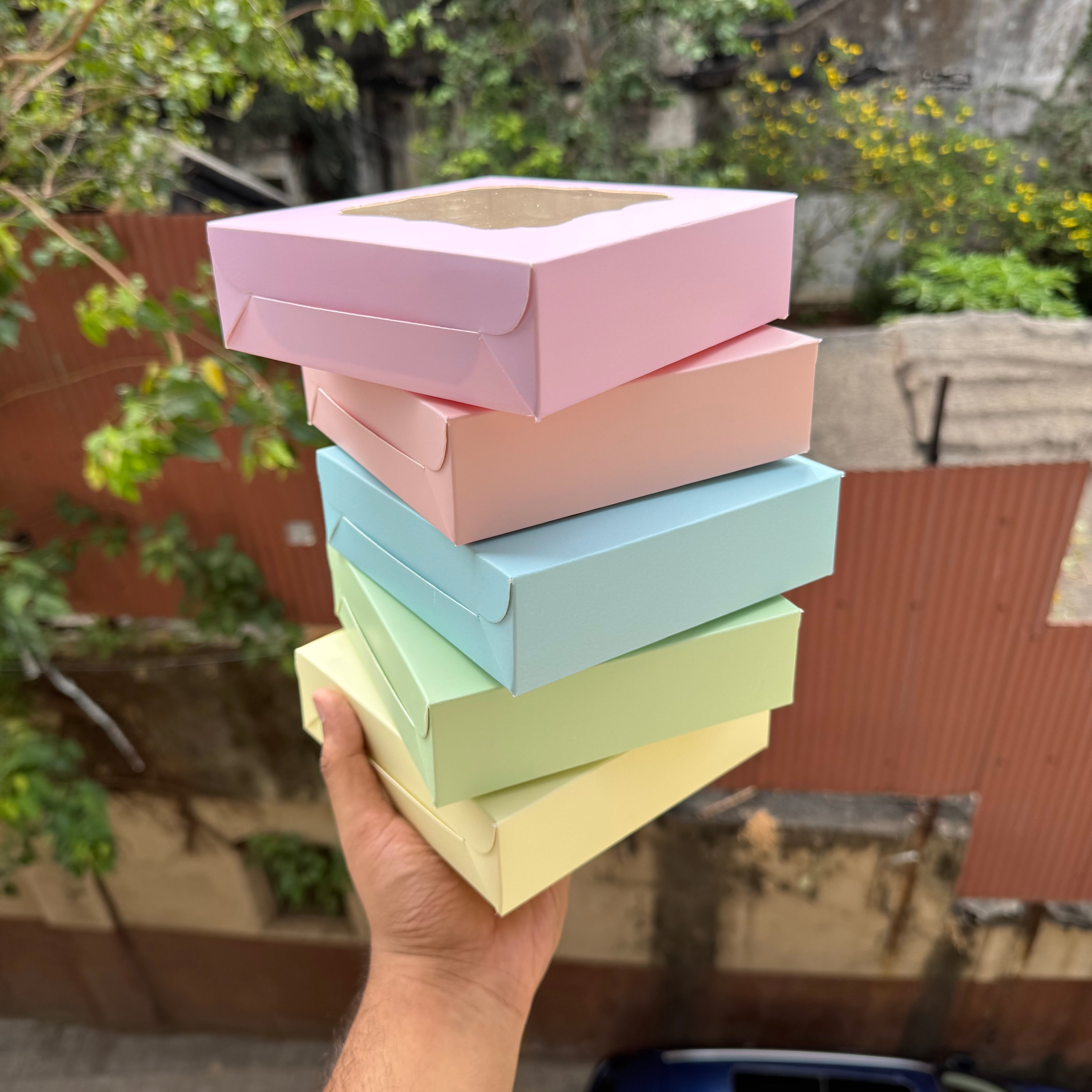 Pastel Peach 4 Brownie Box (10pc)