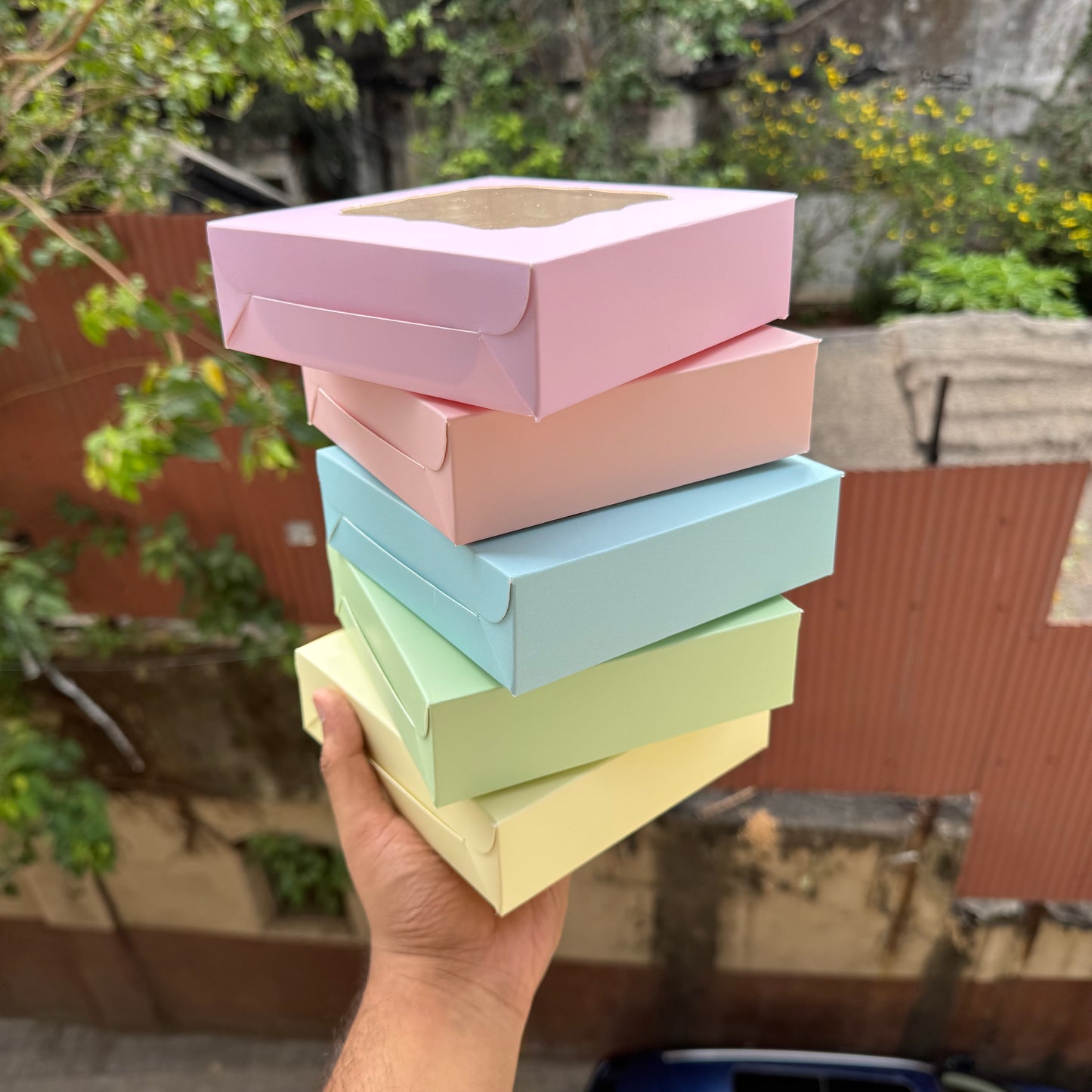 Pastel Mint Green 4 Brownie Box (10pc)