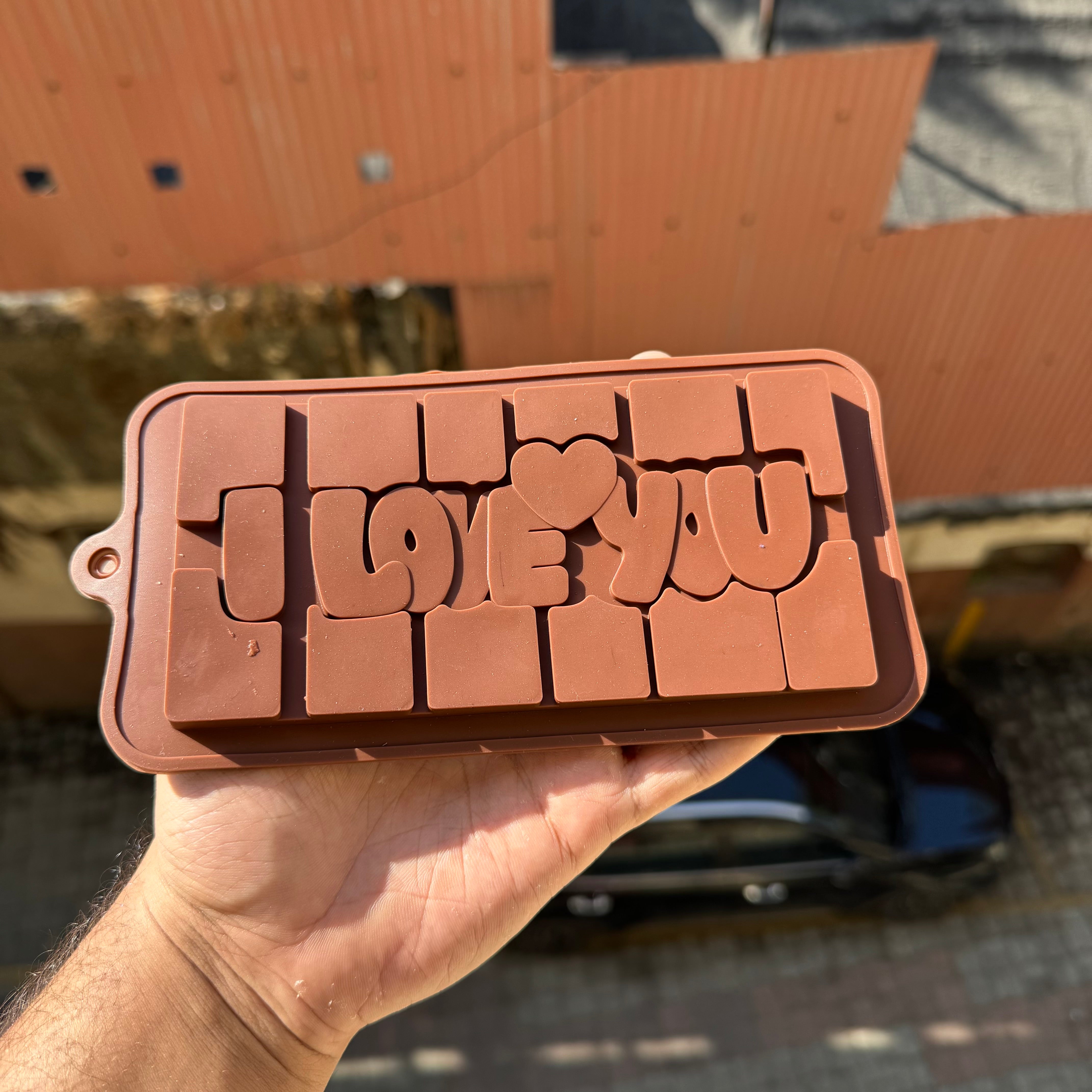 I Love You Chocolate Bar Silicon Mould