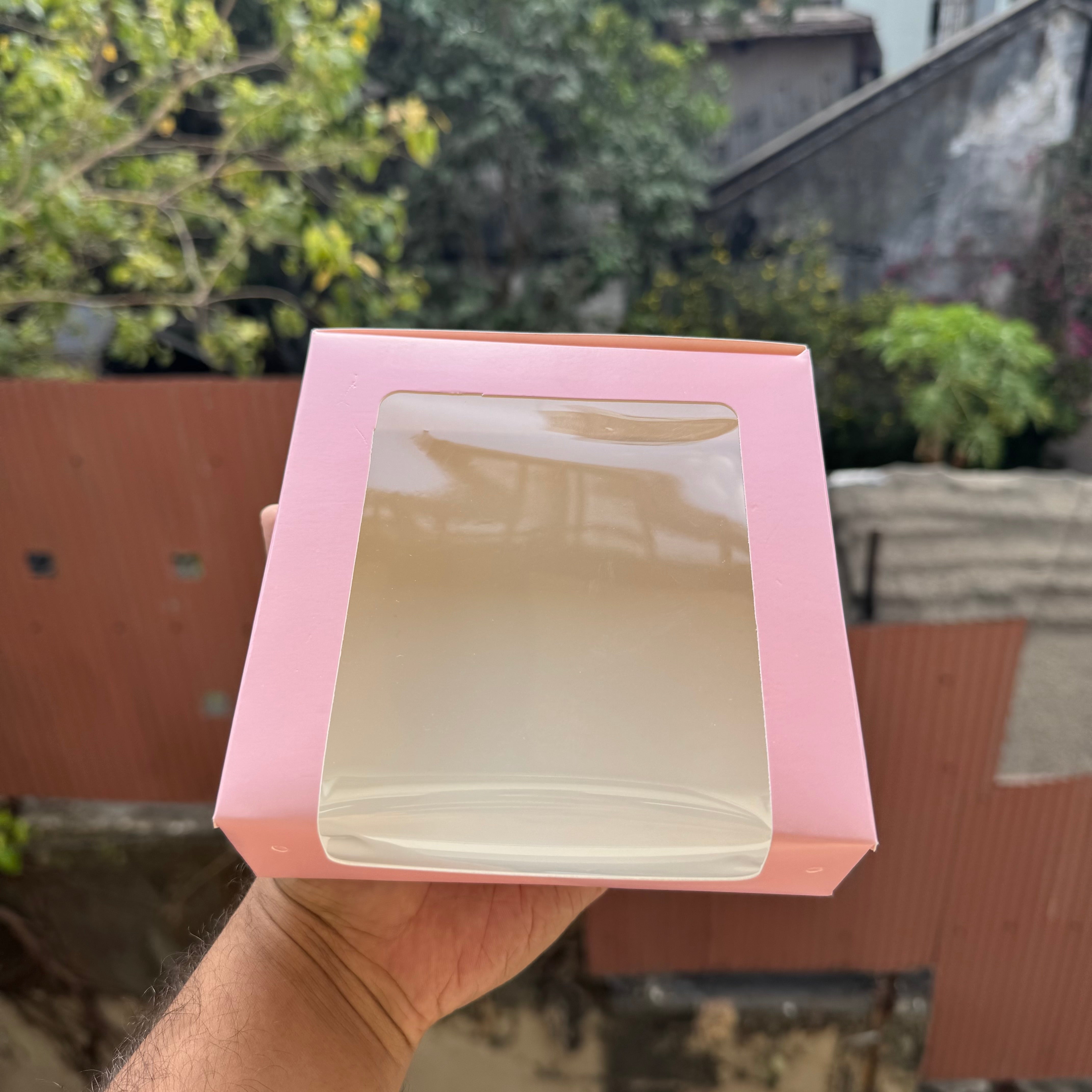 4 Brownie L Shape Window Box Pink (10pc)