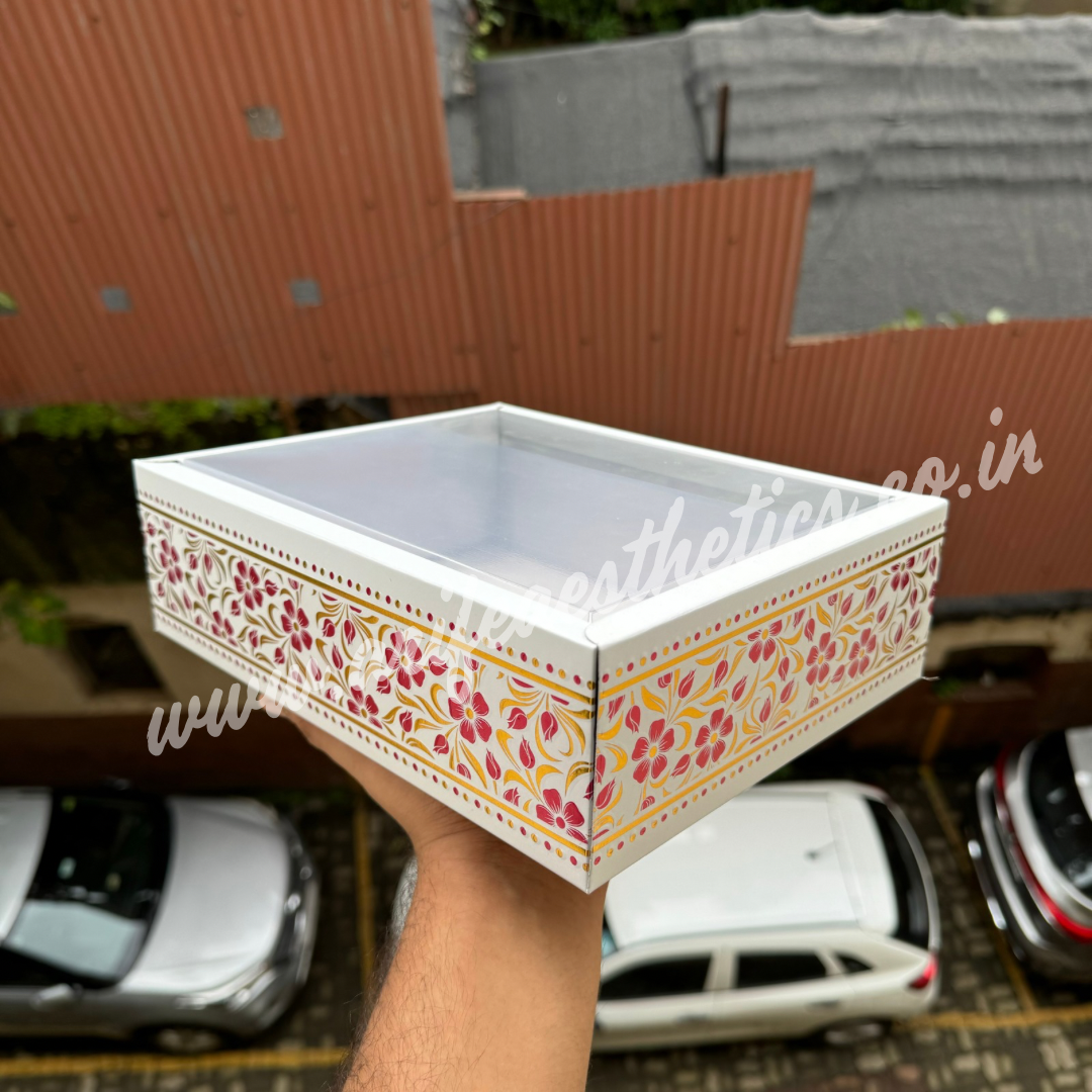 Floral Embossed Diwali Hamper Box