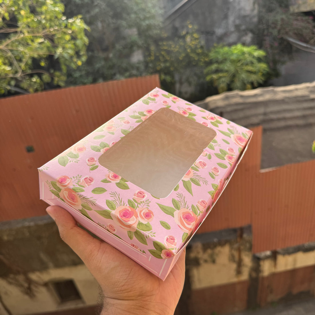 Floral Six Brownie Box (10pc) • Pink Bloom