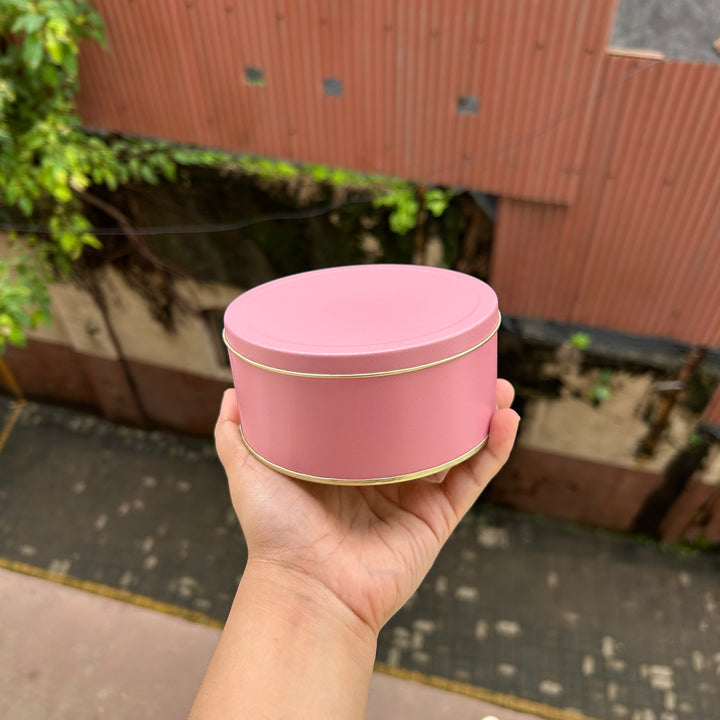 Premium Small Round Cookie Dream Tin (10pc) Pink • SDT