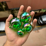 Green Crystal Faux Balls