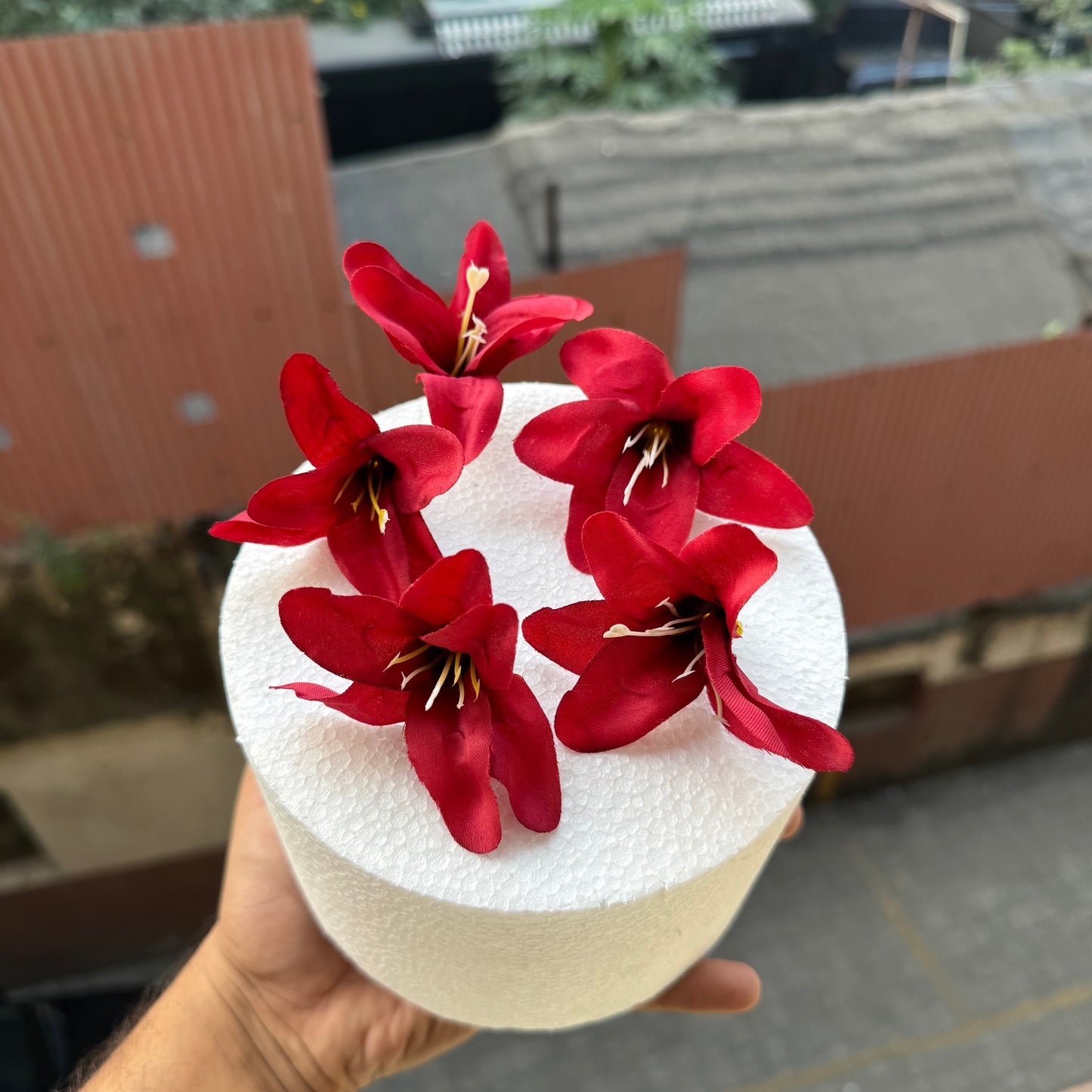 Lily Red - Artificial Flower - 10pcs