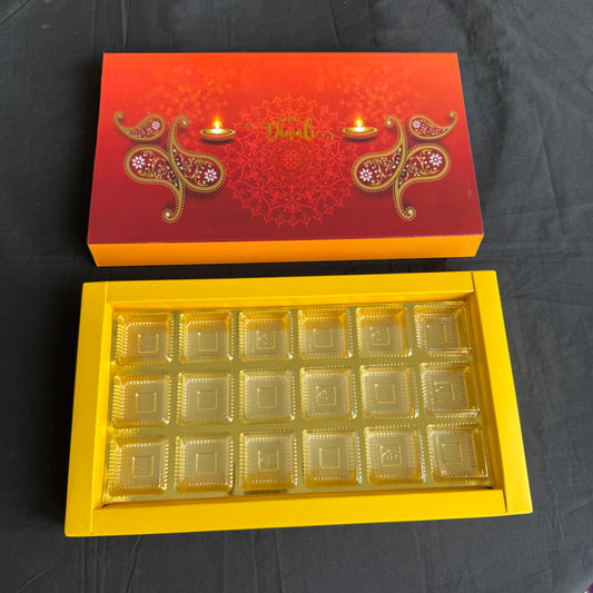 Diwali Foiled 18 Cavity Slider Box (10pc)