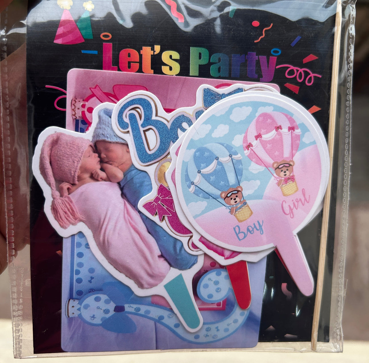 Baby Shower Paper Theme Cake Topper