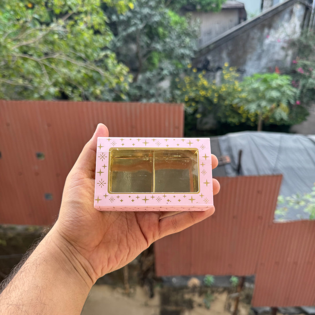 Two Laddoo Premium Box (10pc) | Pink