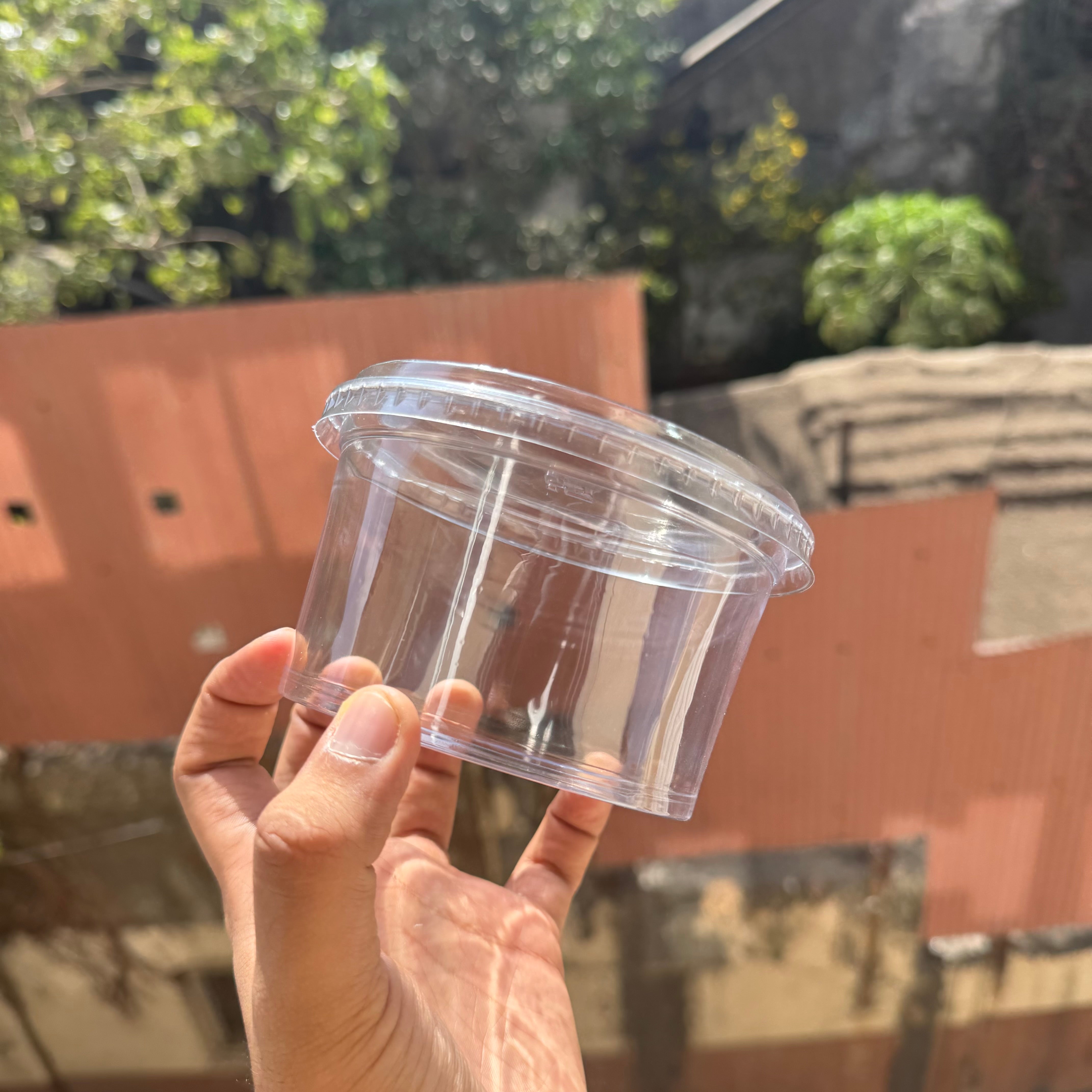 Round Dessert Container PVC With Lid 500ml (10pc) •CFO