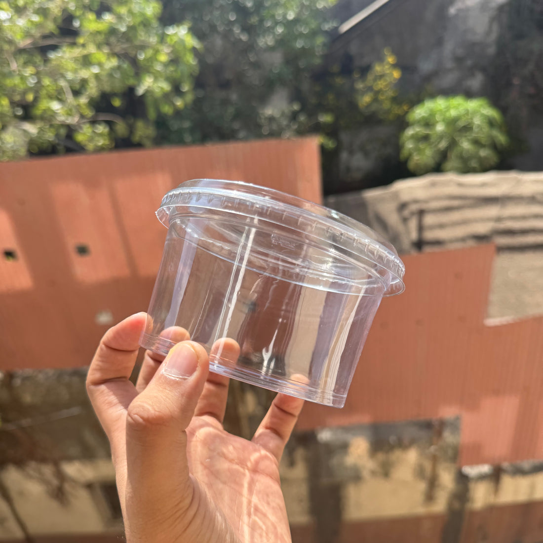 Round Dessert Container PVC With Lid 500ml (10pc) •CFO