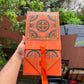 Collapsible Foiled Premium Hamper Box With Ribbon 8x8x4inch • Orange