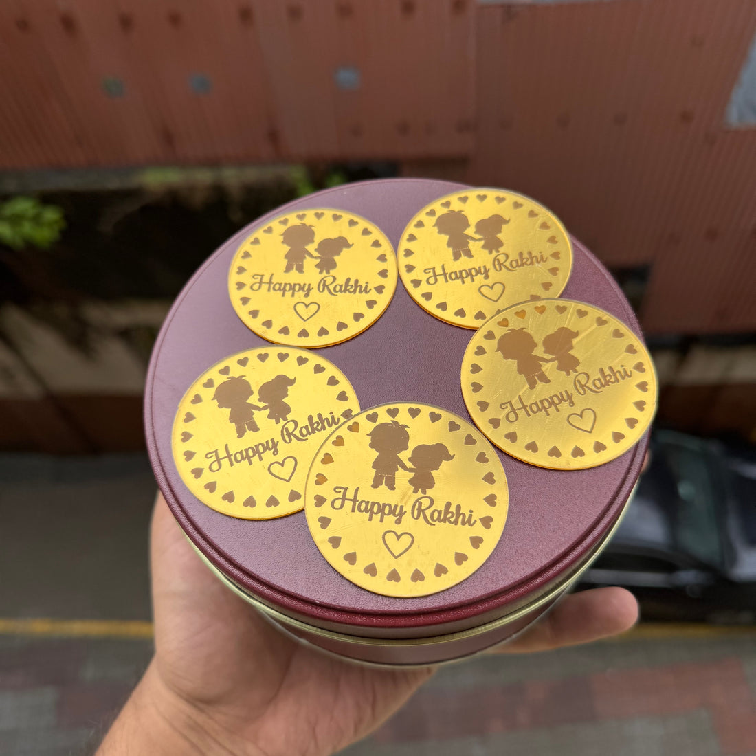 Rakhi Acrylic Coin ( 5 pc )