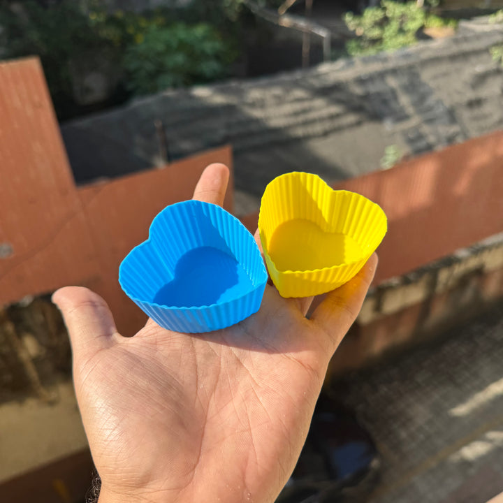 Single Heart Muffin Silicon Mould (5pc)