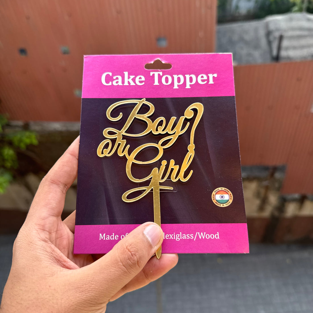 Boy Or Girl - 4inch Acrylic Cake Topper • SVN Baby Shower