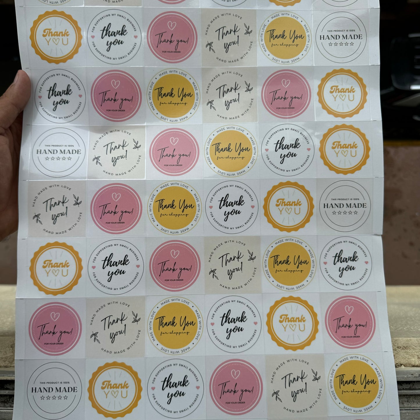 Thank You Sticker Sheet Premium 54pcs