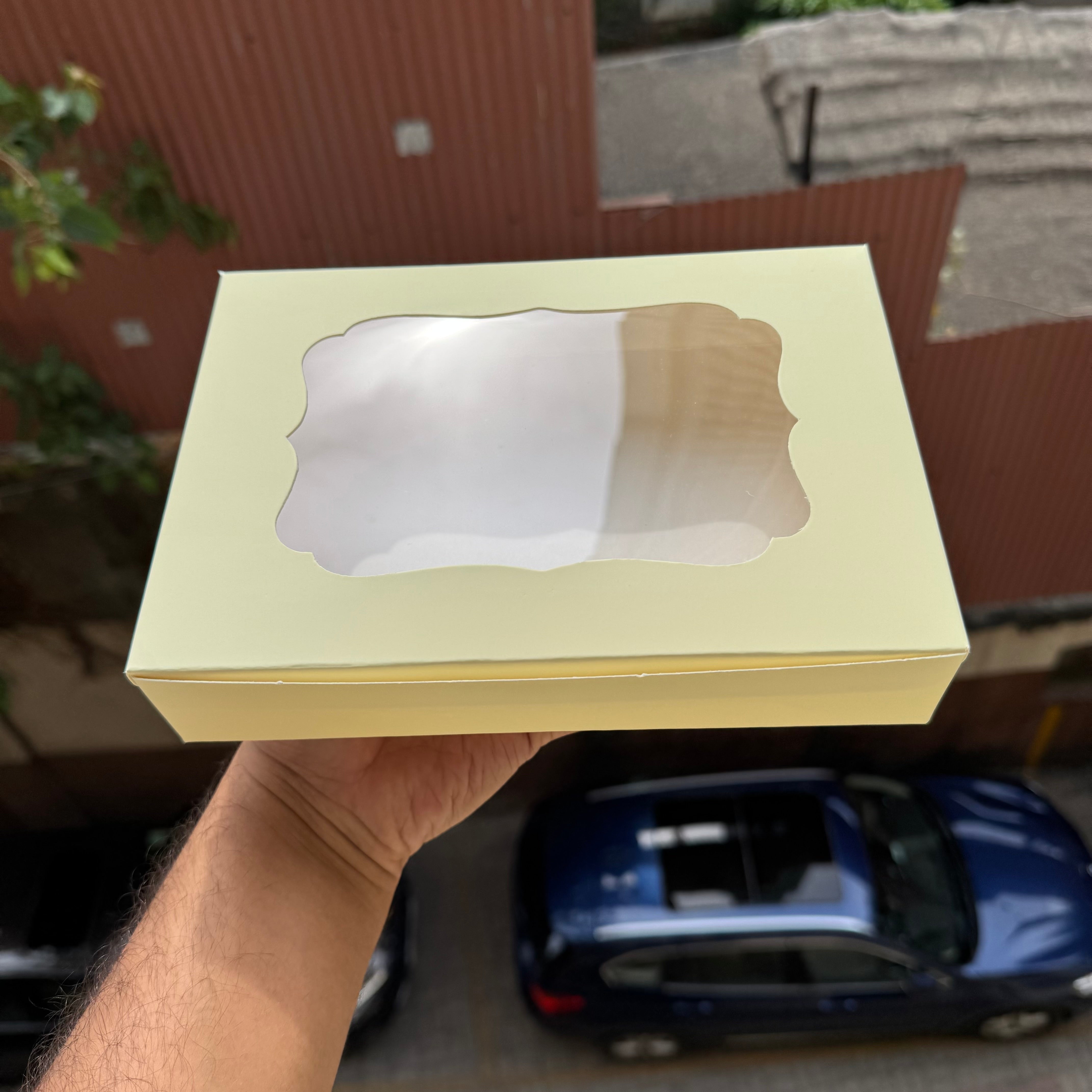 Pastel Lemon Yellow 6 Brownie Box (10pc)