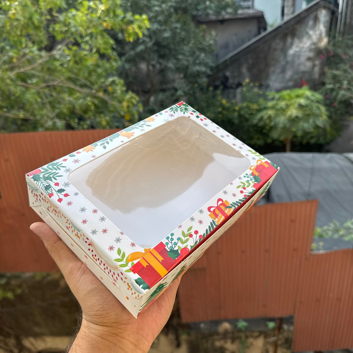 Christmas 6 In 1 Brownie / Cookie Box 10 Pc | White