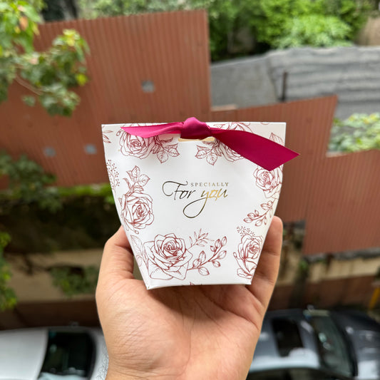 Pretty Box For Candles / Chocolates / Jewellery In Floral Aesthetic Print with Ribbon (10pc)
