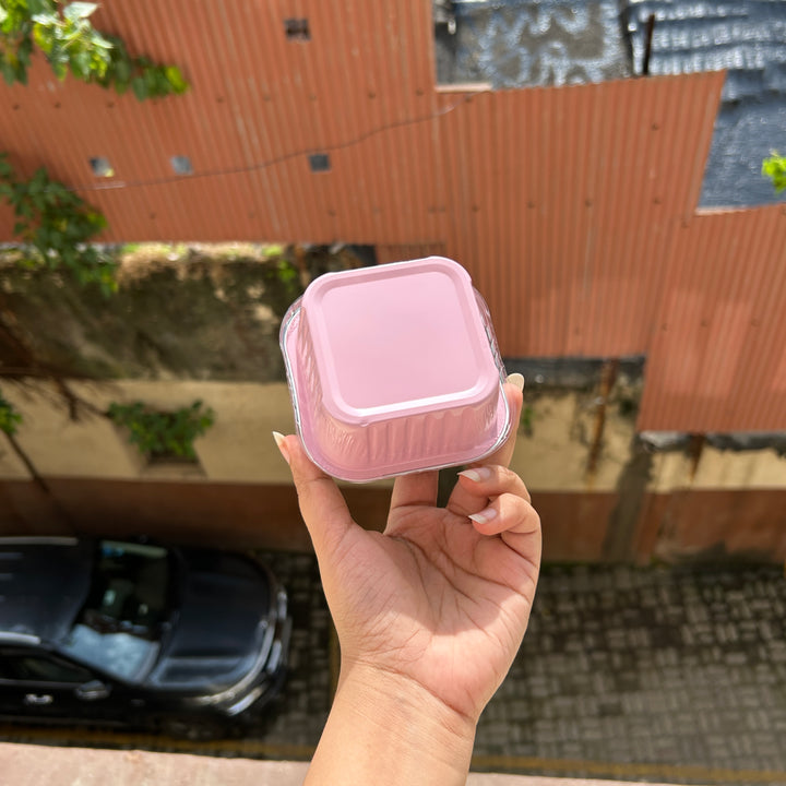 Pink Square Foiled Bakeable Cup (10pc)