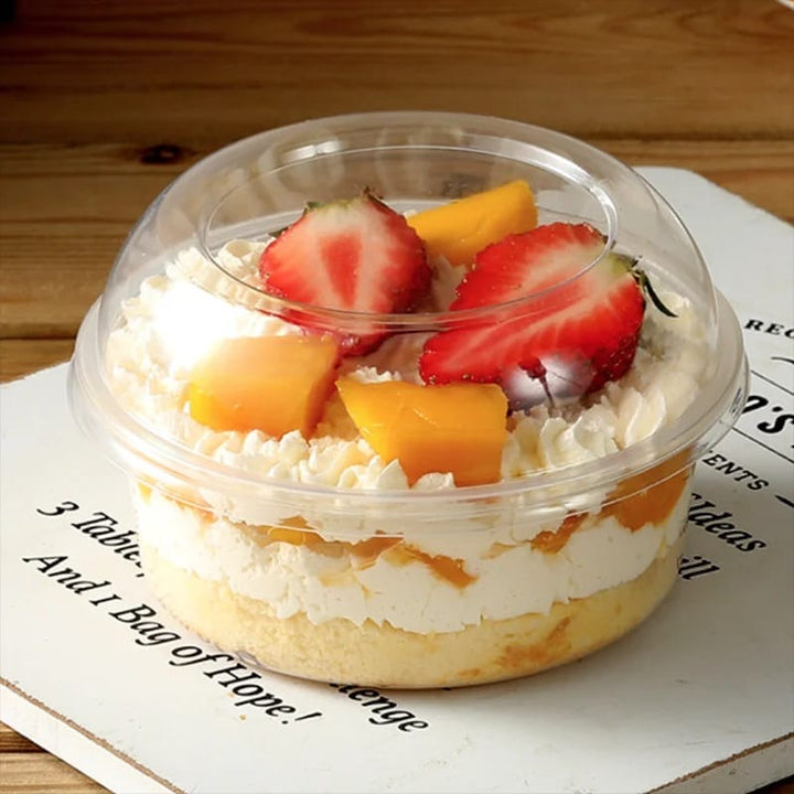 Trending Cute Round PET Plastic Dessert Container (10pc)
