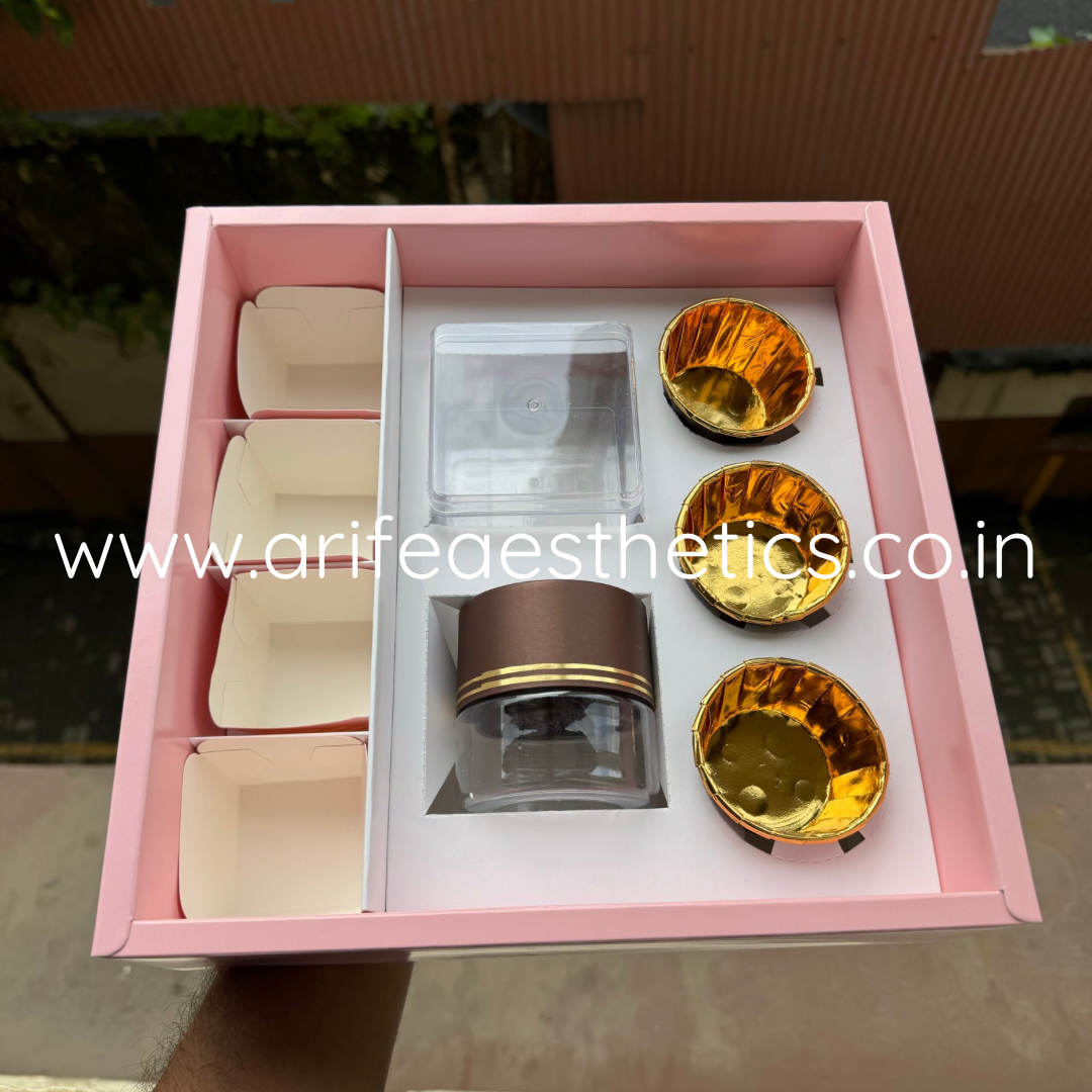 Hamper Box With Compartment Pink (10pcs)