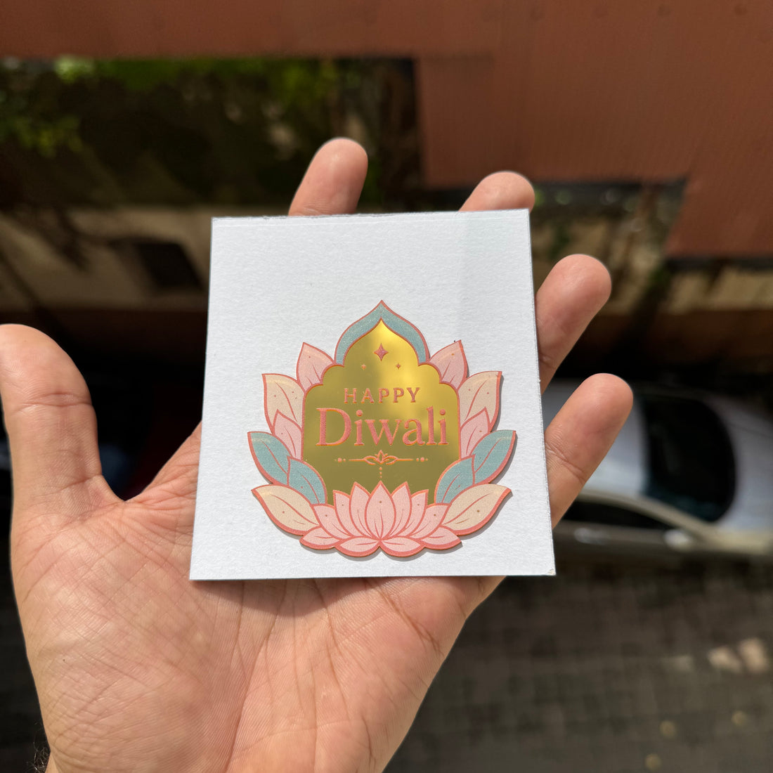 Printed Acrylic Diwali Charm 1pc