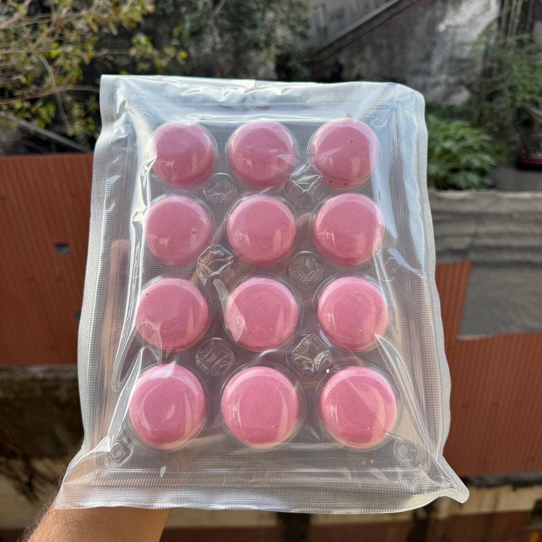 Pink Vegan Macaroon Shells Ready To Fill (12 macaroons)