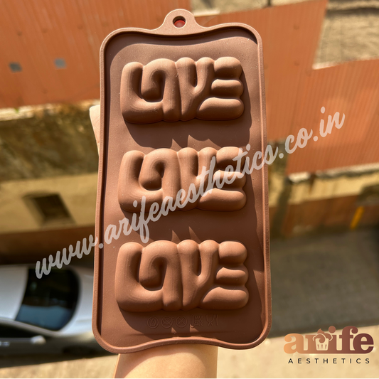 LOVE Designer Silicon Chocolate Brown Mould