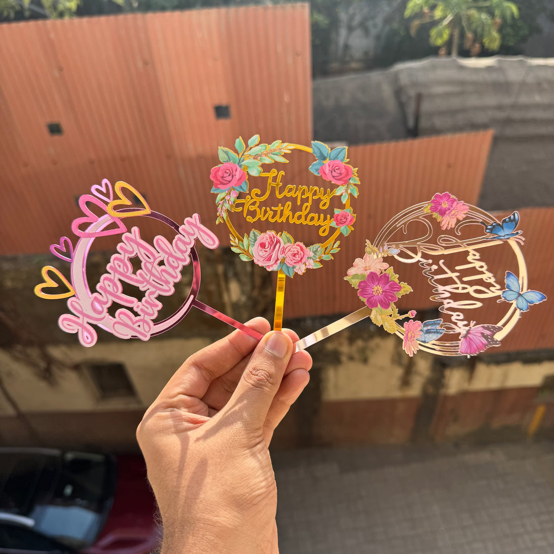 Birthday Printed Acrylic Topper 1 pc