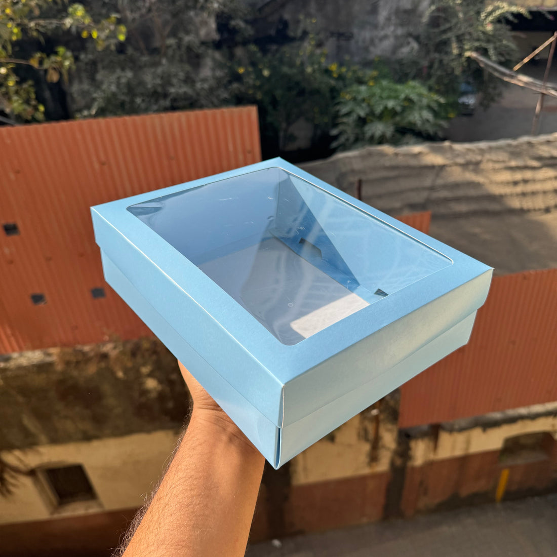 Blue Top Bottom Hamper Box - Valentine Edit