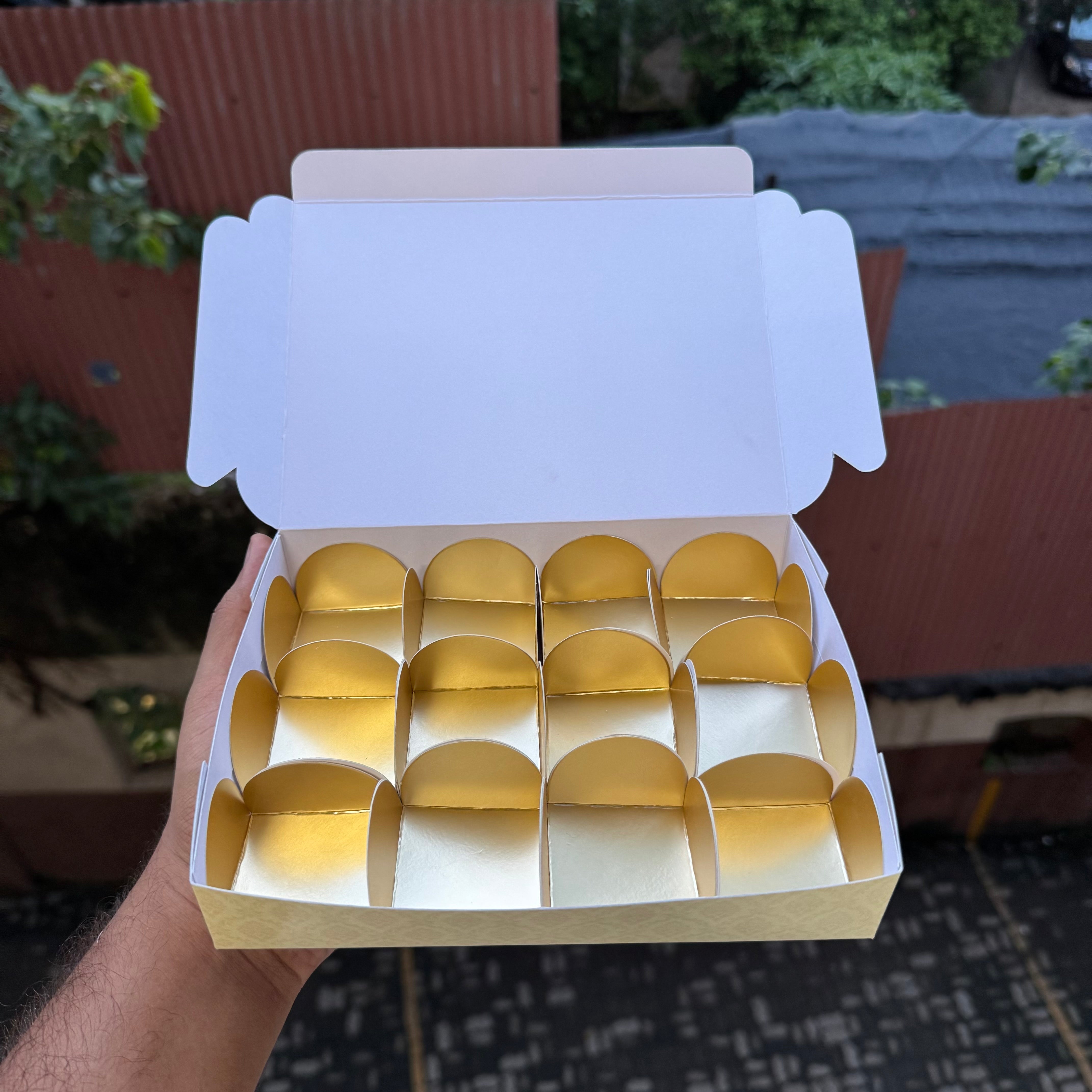 Rakhi Premium Cavity / Dates / Truffle / Chocolate Box (With Cavity - 10 pc Set) 12Cavity Size
