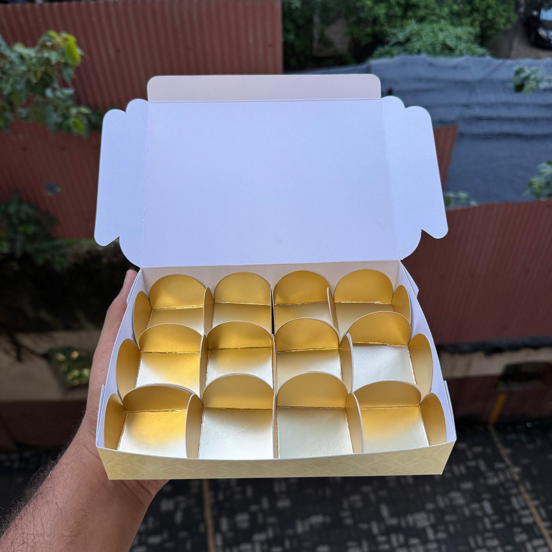 Rakhi Premium Cavity / Dates / Truffle / Chocolate Box (With Cavity - 10 pc Set) 12Cavity Size