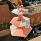 3 Tier Cupcake Stand Pink Marble