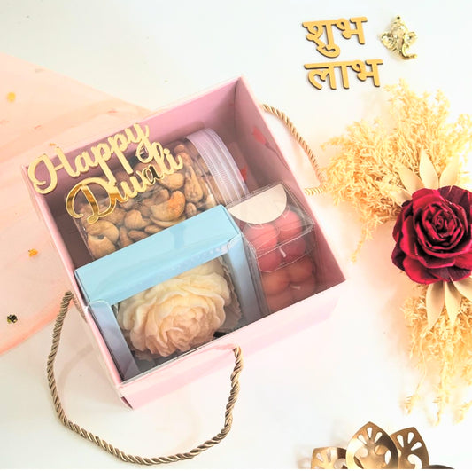 Hamper String Box With Transparent Lid 8x8x4 (10pcs)