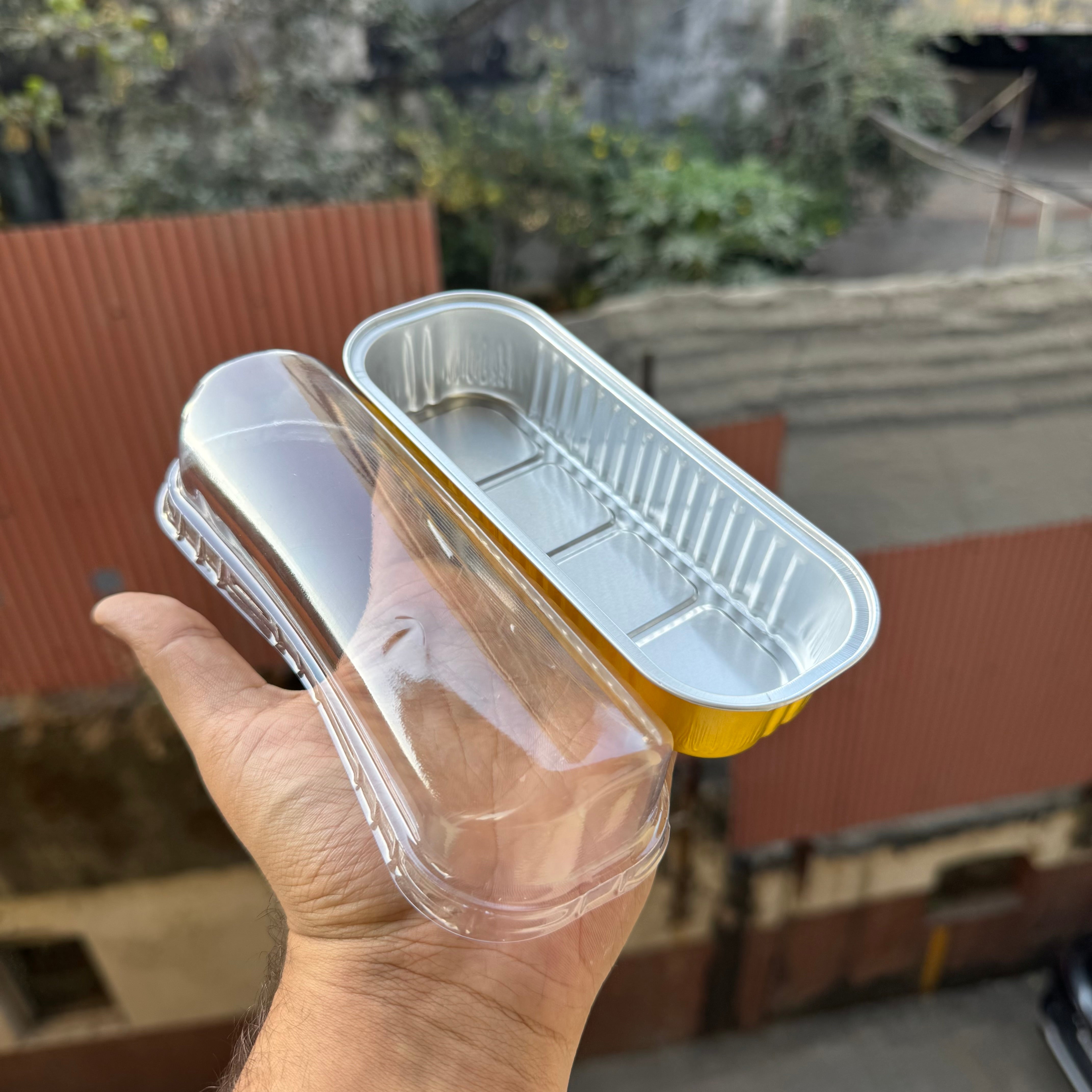 Rectangle Foil Bakeable Container Gold (10pc)