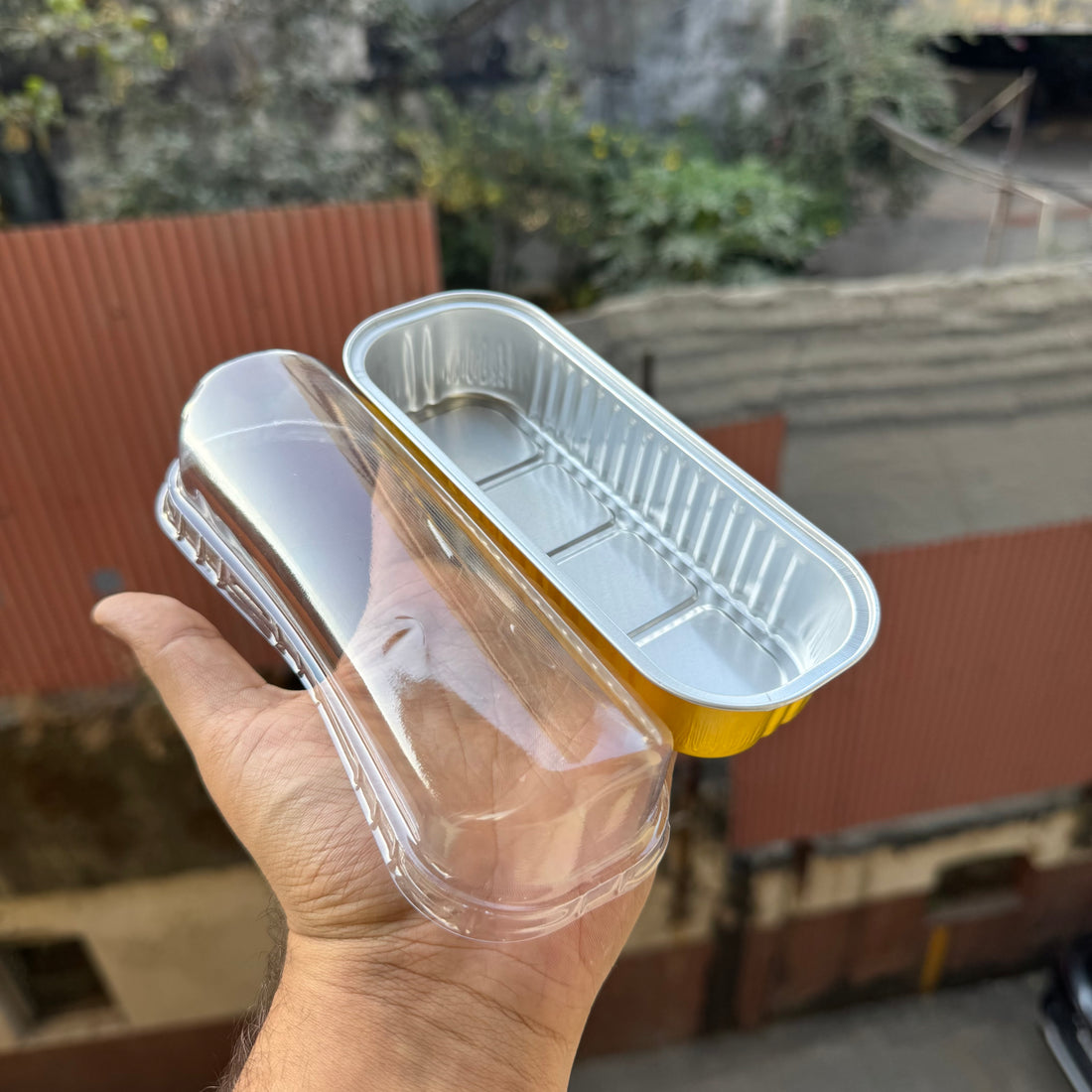 Rectangle Foil Bakeable Container Gold (10pc)