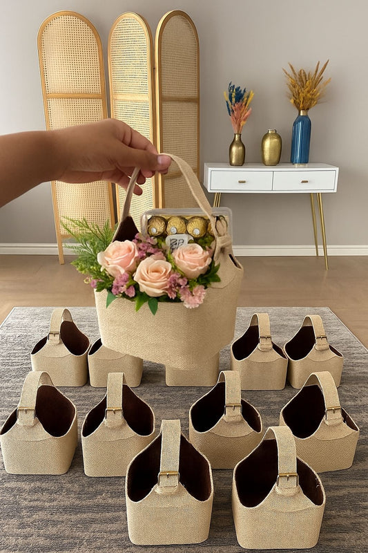 Jute Basket For Gift / Room Hamper