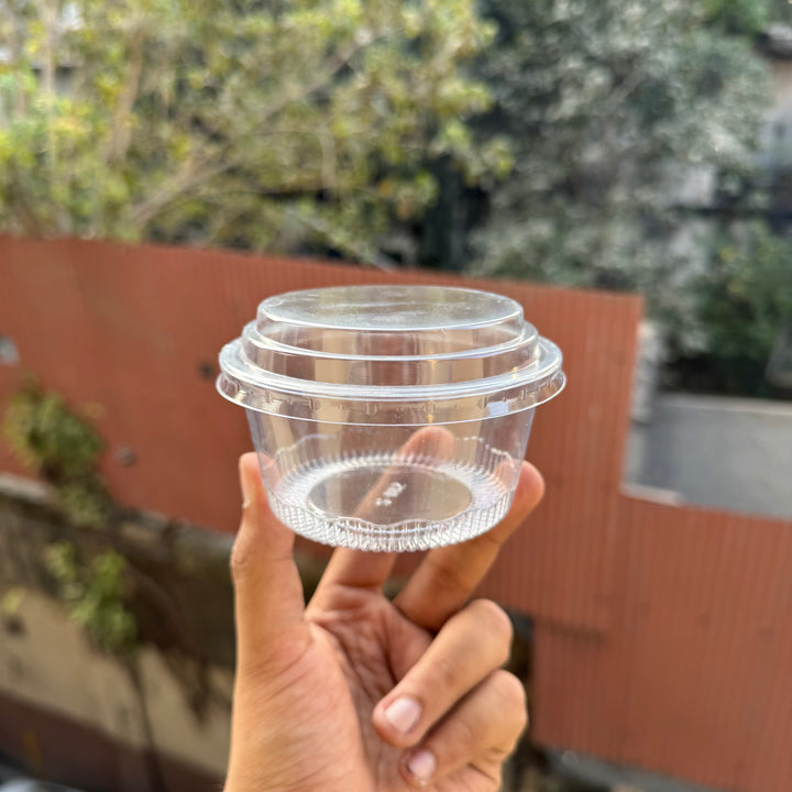 Transparent Round Dessert Container (10pc) • S 182