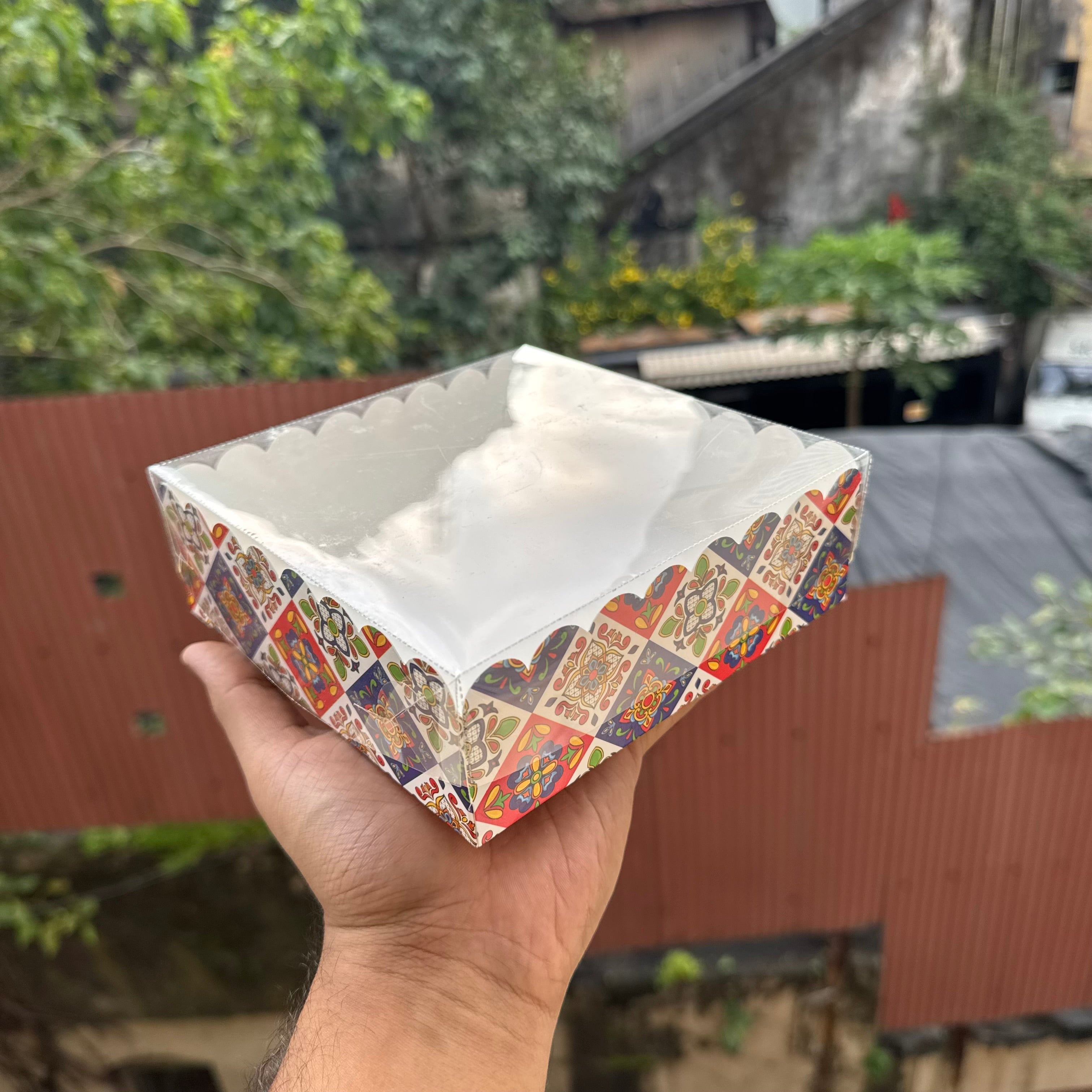 Diwali Frill Four Brownie | Donut Box (10pc) ~ Utsav Collection
