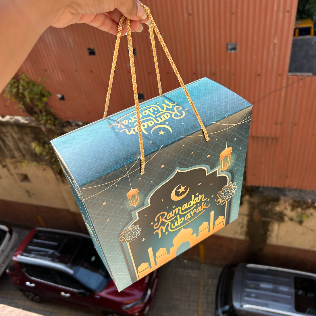 Ramadan Trunk Hamper Bag With Handle (10pc) 10x10x4inch