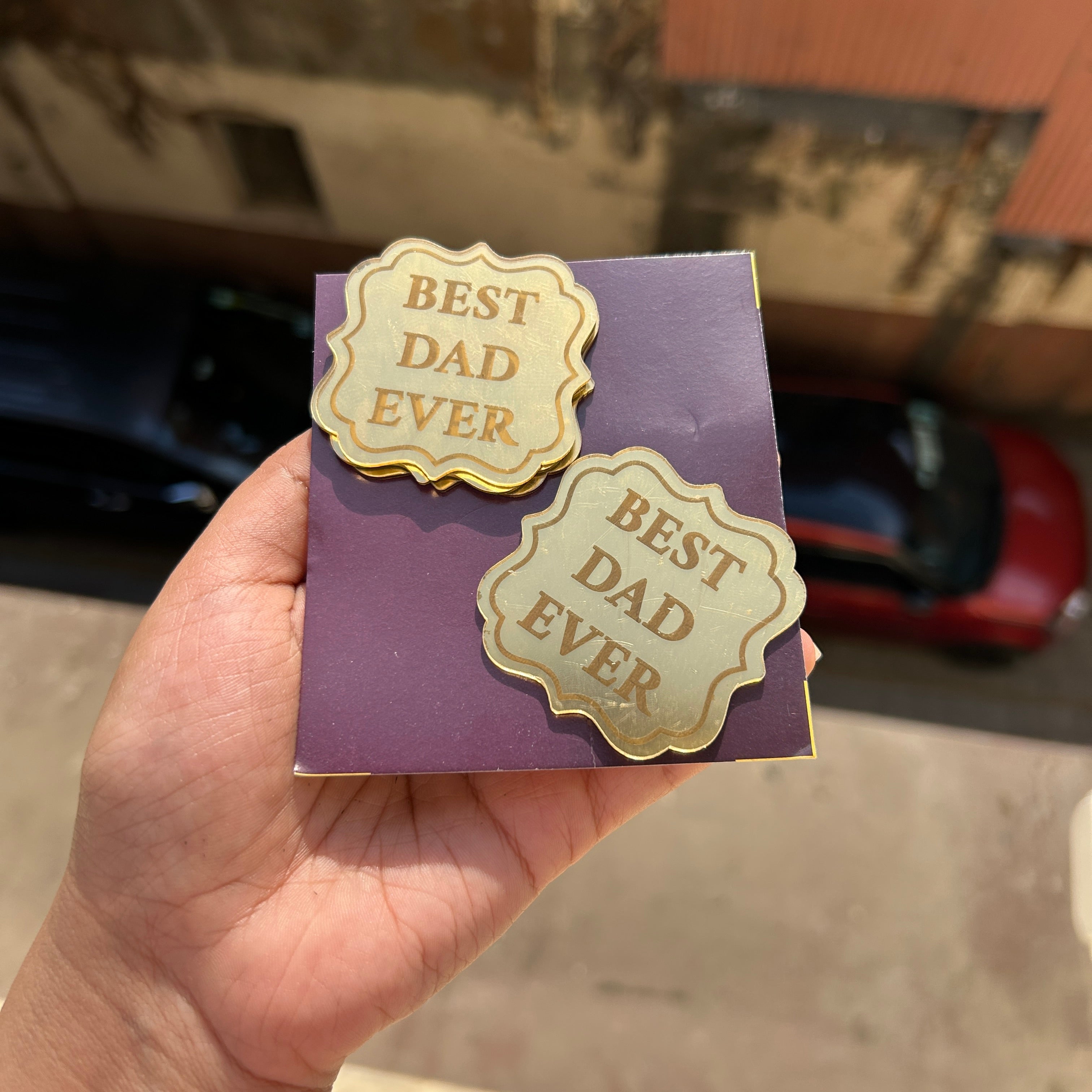 Father’s Day Coin Acrylic Charm (5pc)
