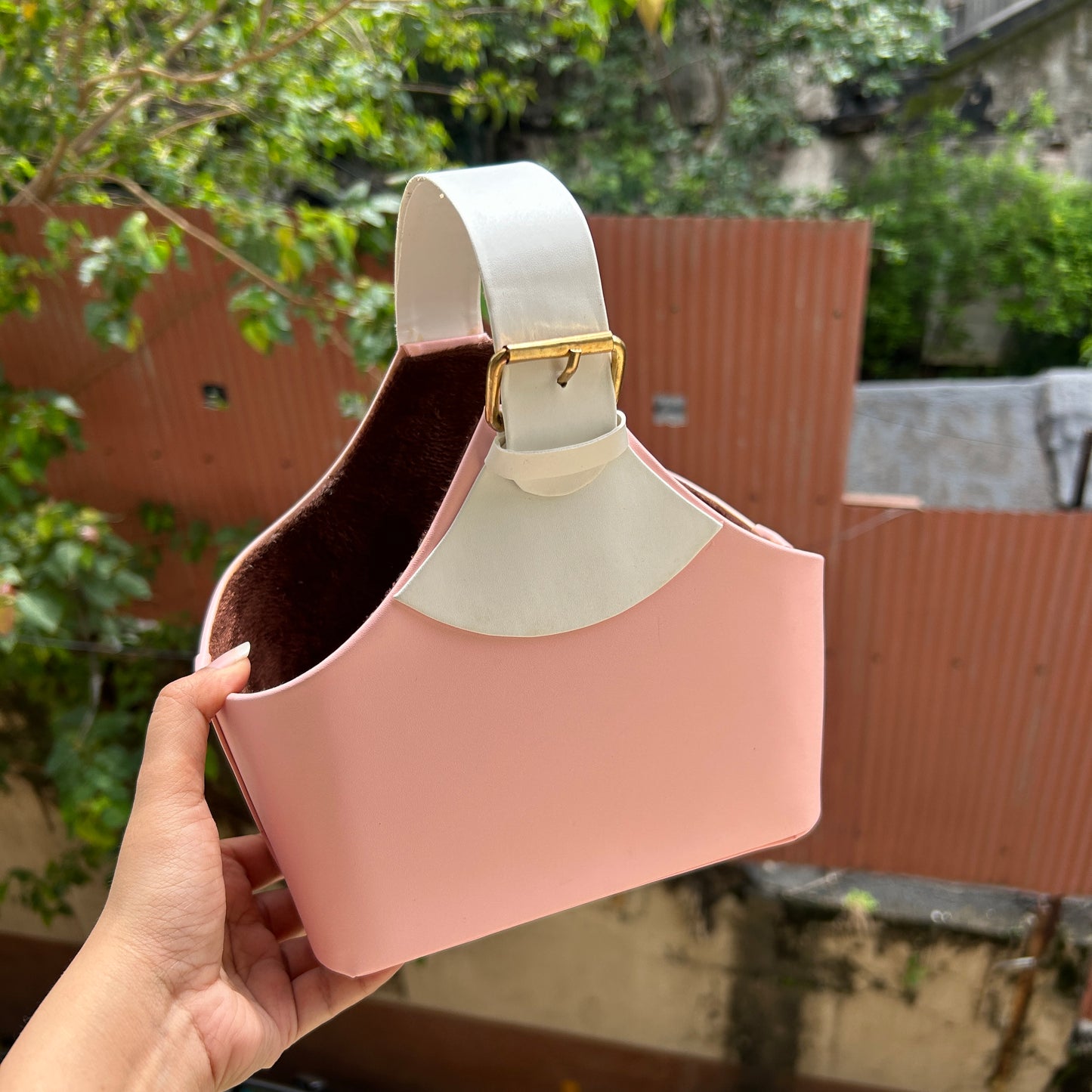 Premium Mini Leatherite Baskets Pink