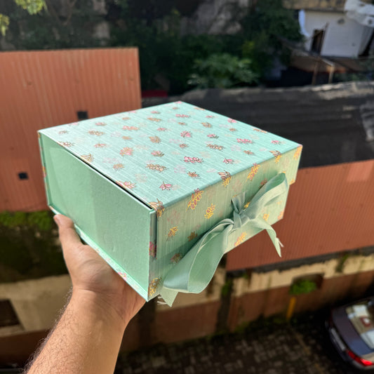 Cutesi Aesthetic Print Collapsible Hamper Box 8x8x4inch