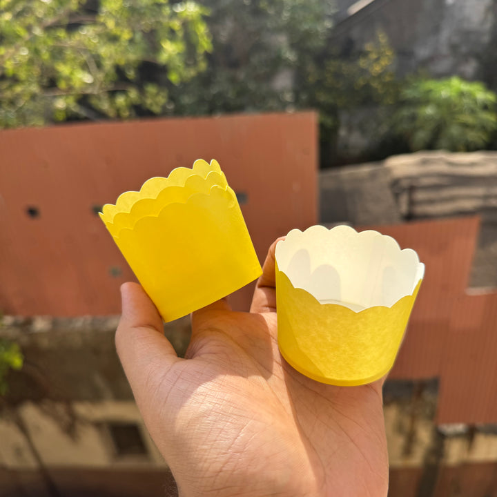 Ready to Bake Pastel Yellow Cupcake / Muffin Liners