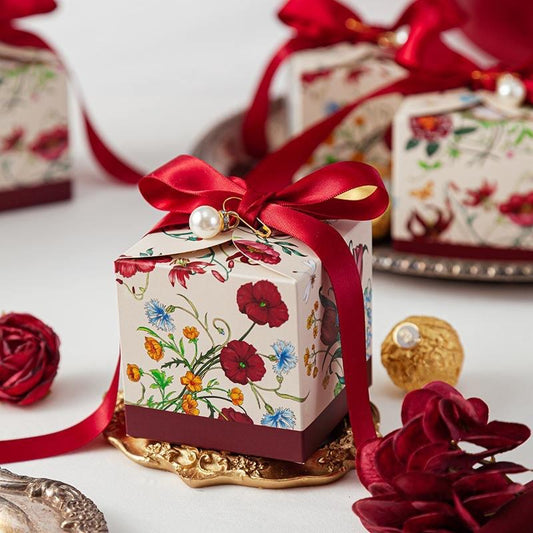 Pretty Small Boxes For Chocolate / Candles / Jewellery (10pc) with Ribbon