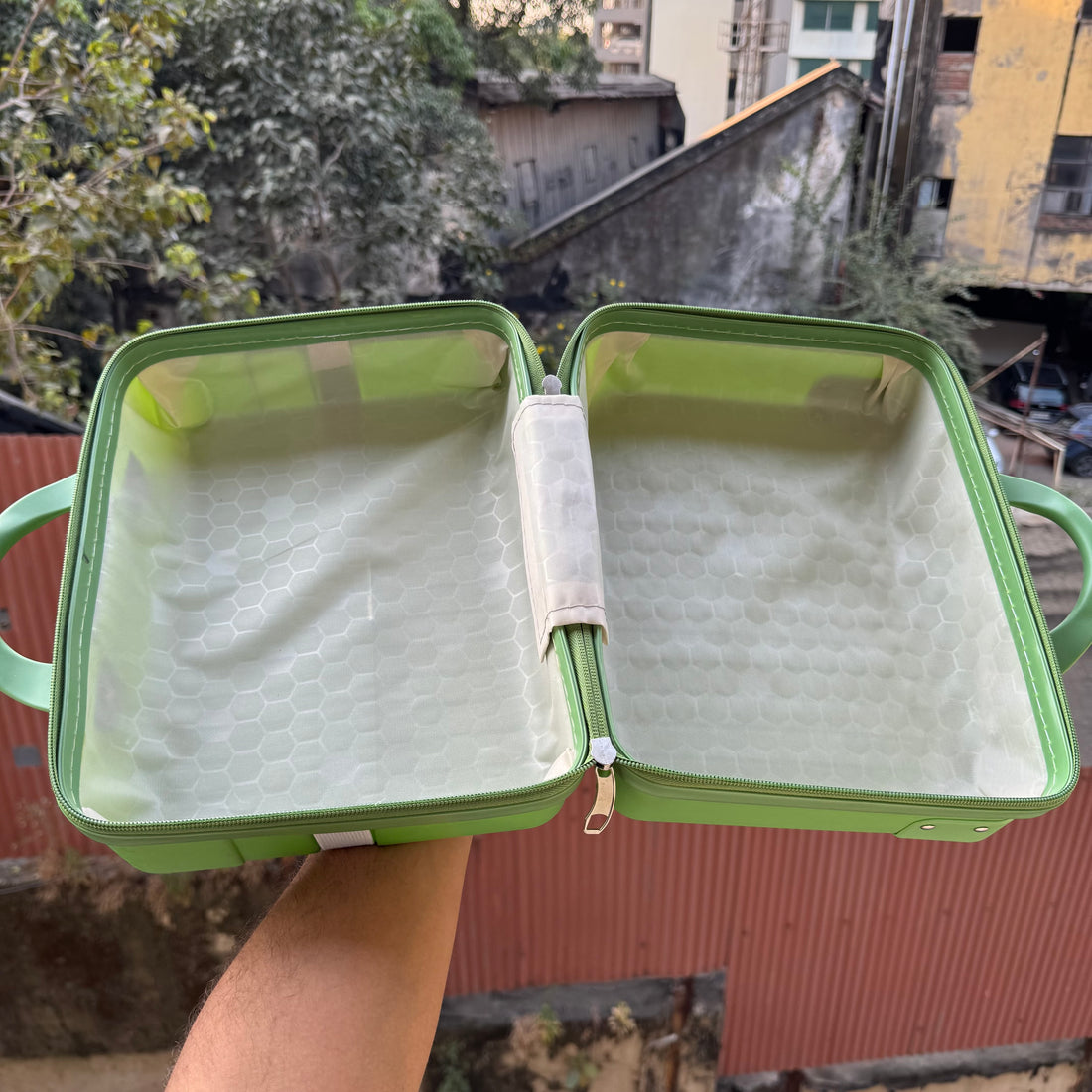 Olive Green Mini Suitcase Packaging For Hamper 1pck