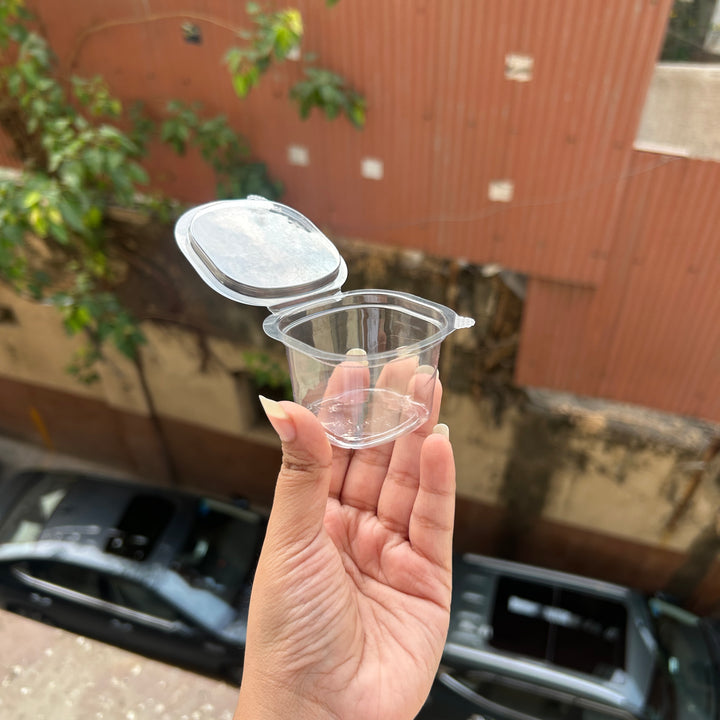 Hinged Pvc Dip Container 70ml (50pc)