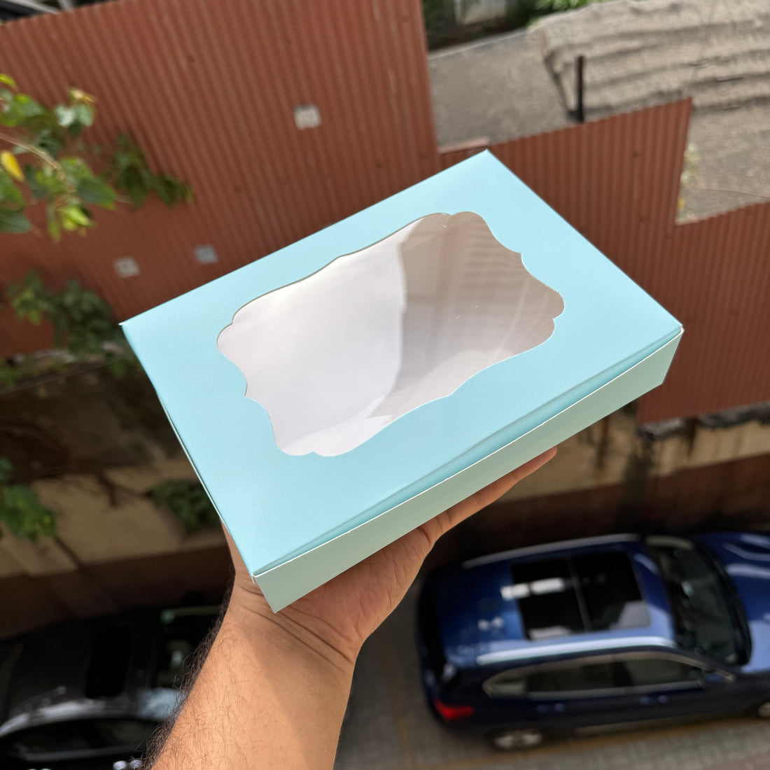 Pastel Sky Blue 6 Brownie Box (10pc)