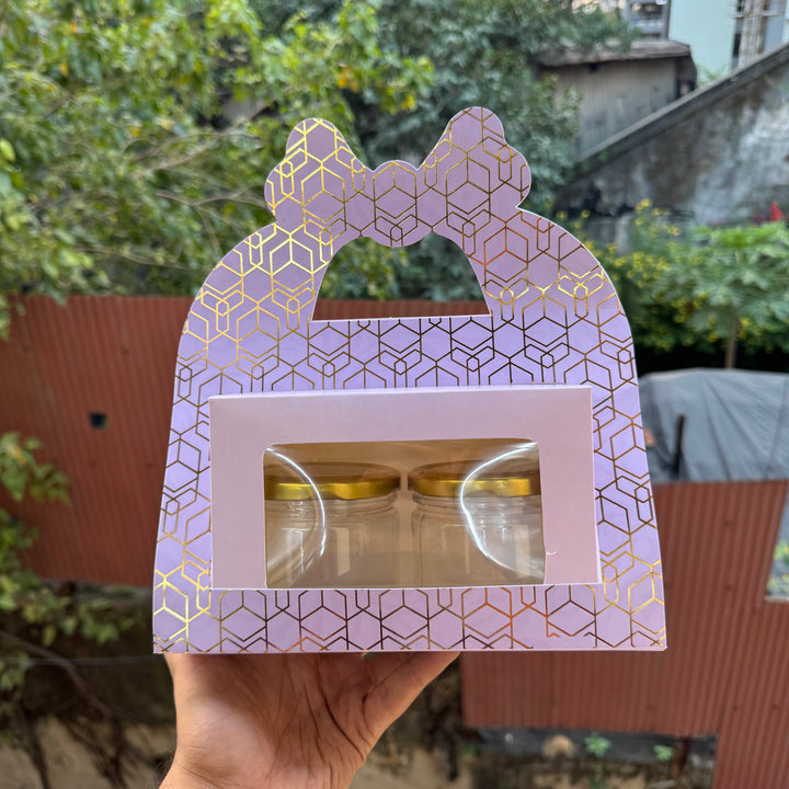 2 Jar Festive Holder (10pc) | Lilac
